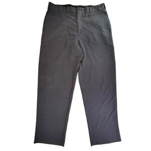 Reaction Kenneth Cole Mens Charcoal Gray Flat Front Dress Pants